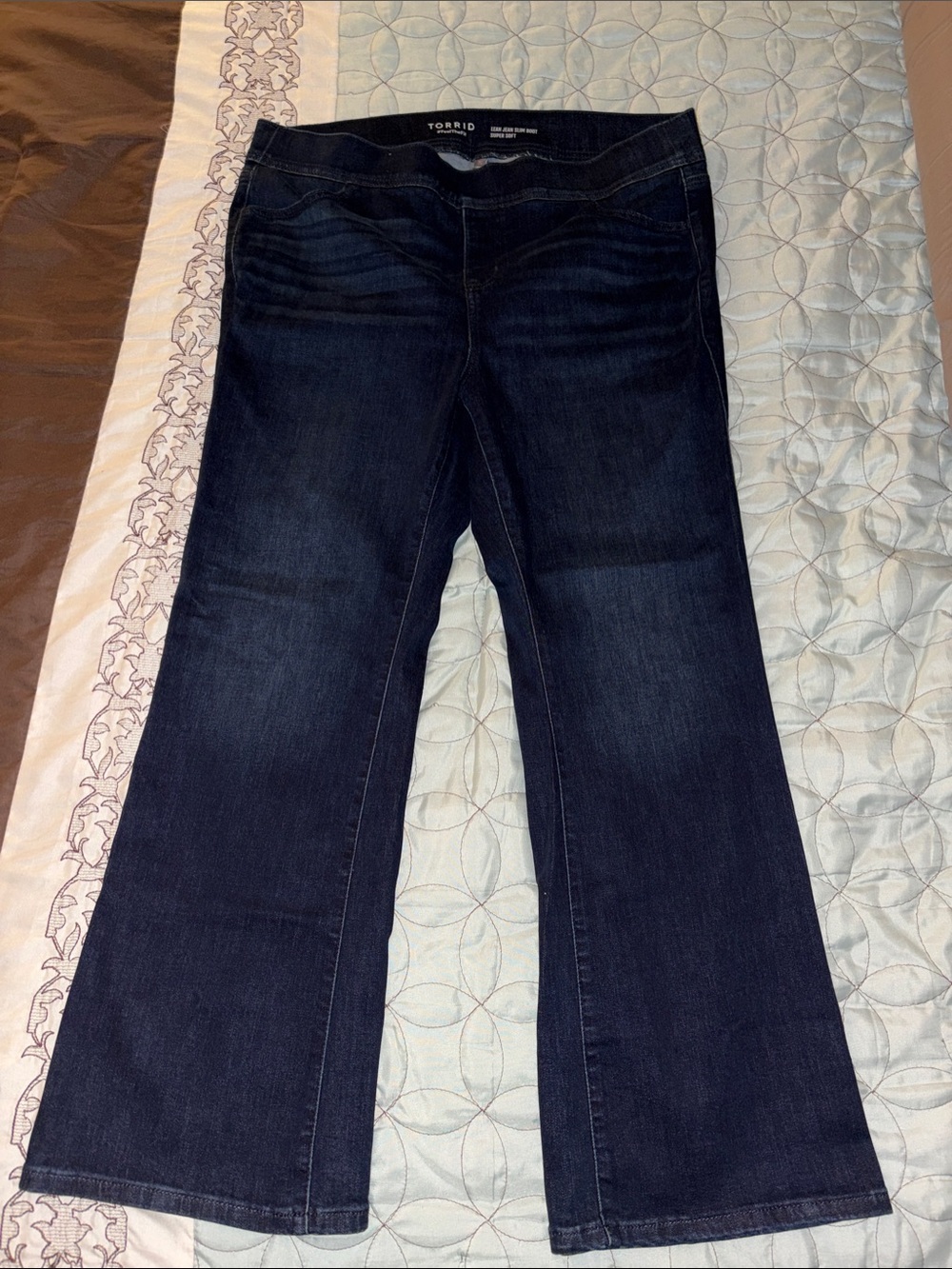 torrid Dark Indigo Flared Wide-Leg Jeans